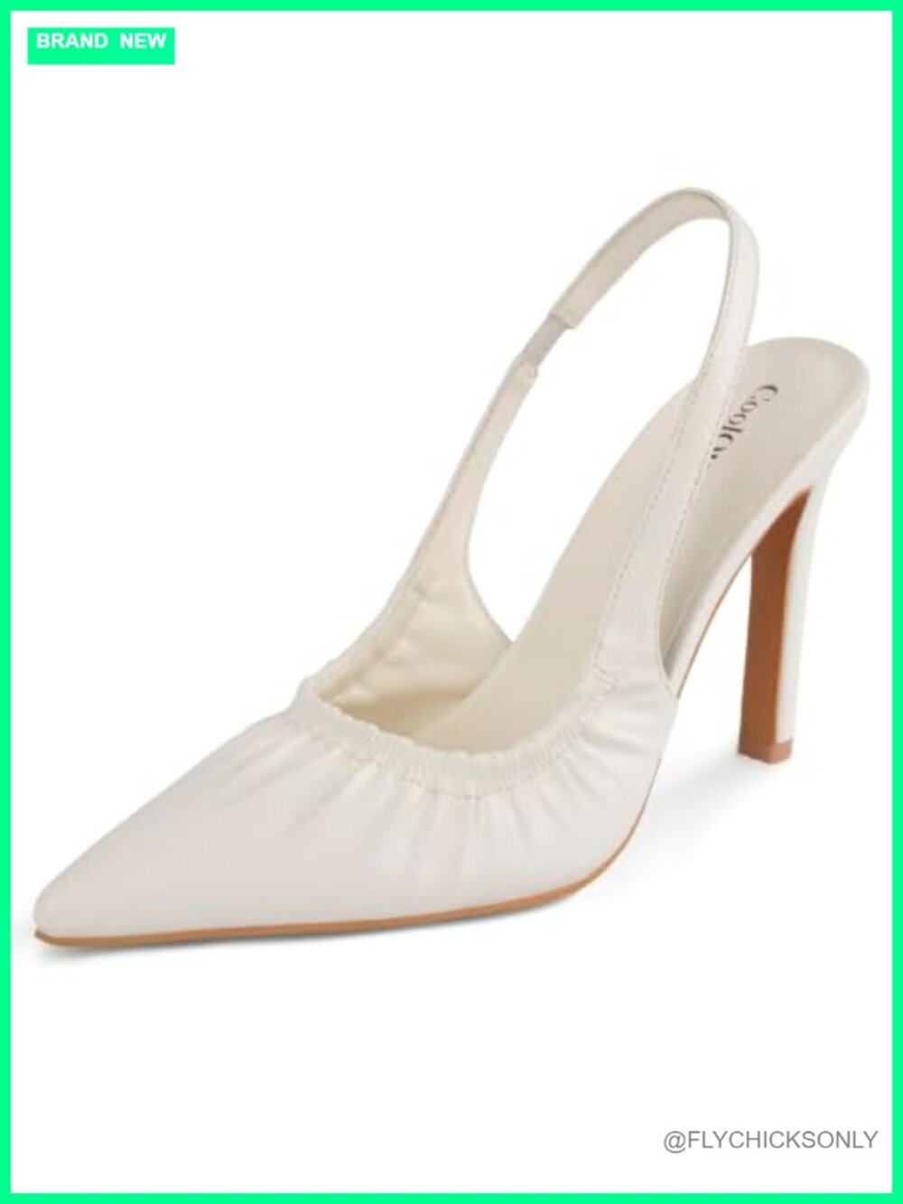 Women's Closed Toe Stiletto Heels Ruched Pointed Toe Slingback Pumps 4 Inch